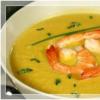 Spicy creamy soup with paprika and shrimp Creamy creamy soup with shrimp